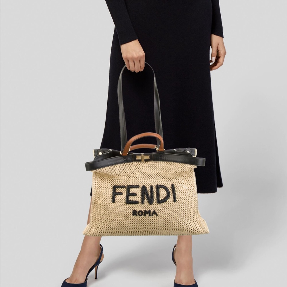 Fendi Raffia logo Peekaboo X-Tote - Picture 13 of 17